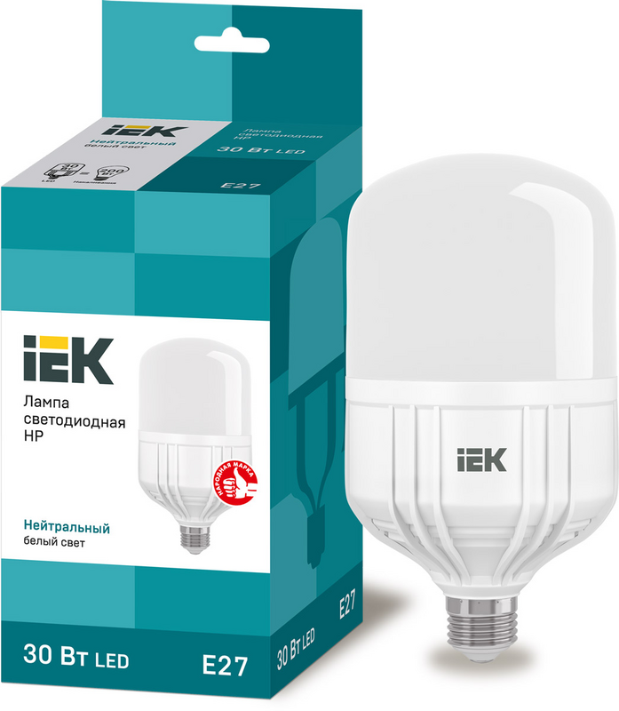 Лампа світлодіодна IEK (4606056526592) 30Вт, E27, 4000K